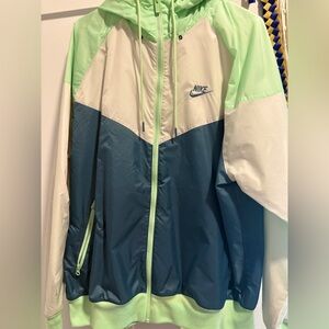 Nike Windbreaker 
Mint green and blue